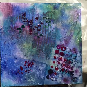 Rebecca Zdybel- Heart painting jewel tones Step 1